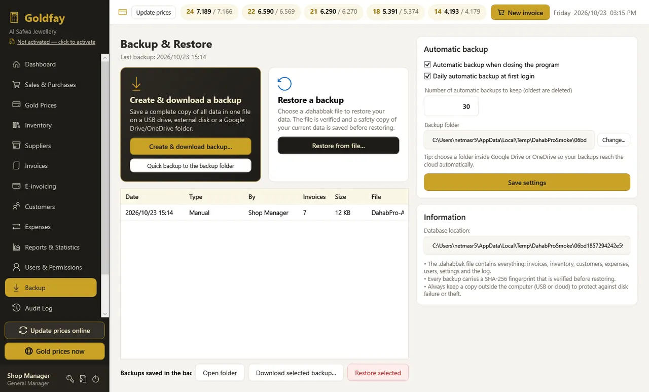 Backup — Goldfay