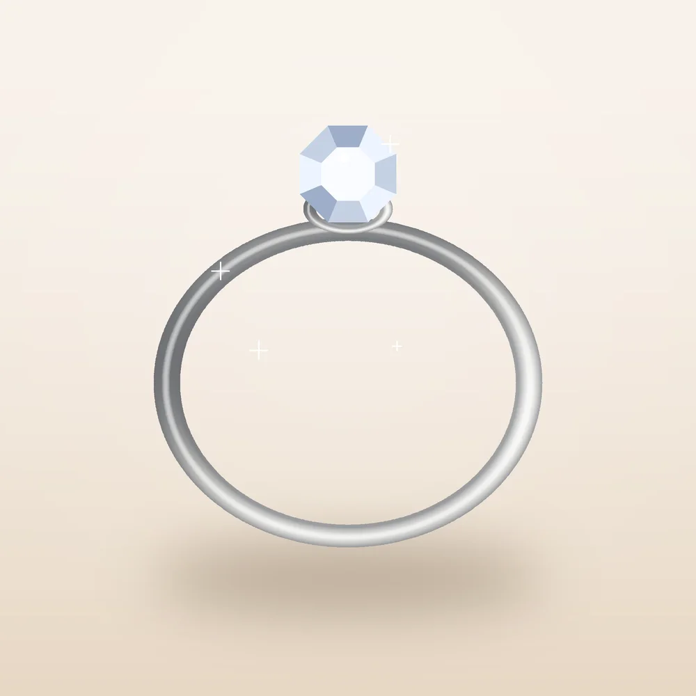 White gold ring