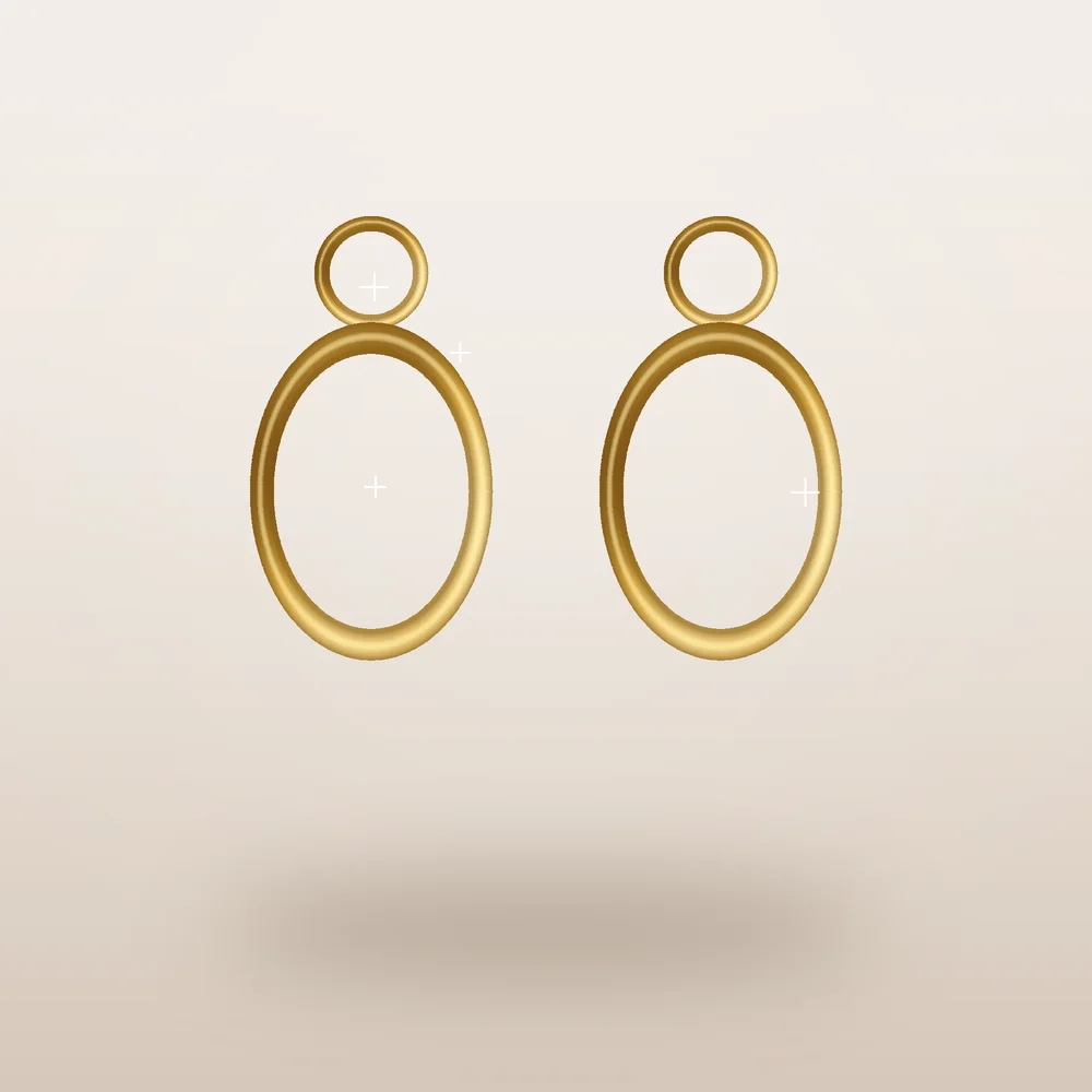 Oval hoop earrings