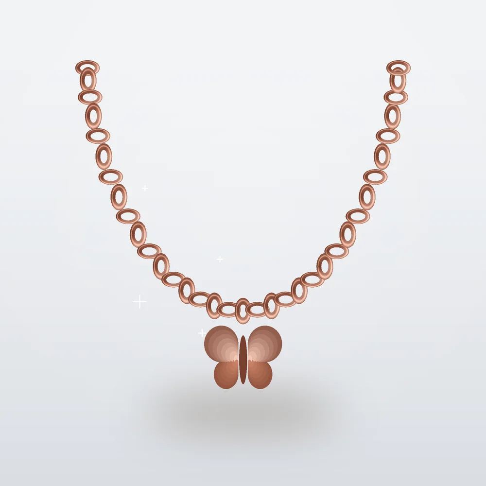 Rose gold butterfly necklace